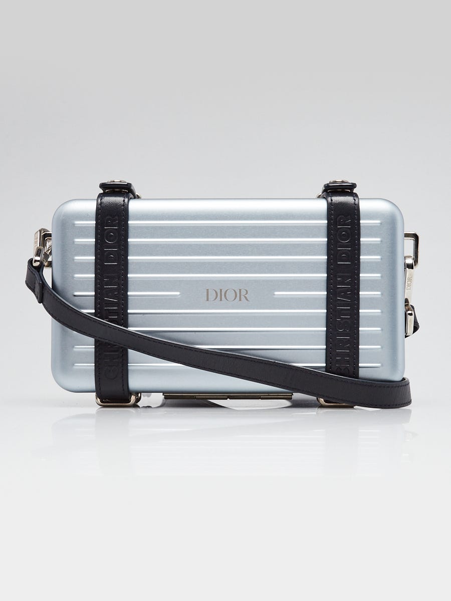 Christian Dior x Rimowa Silver Aluminum/Black Leather Personal