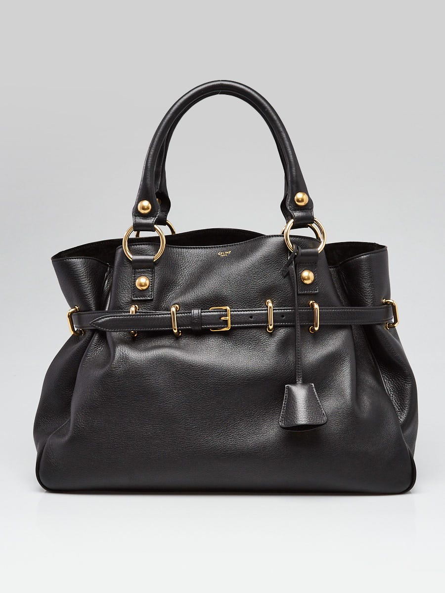 Celine Black Leather Medium Anita Shoulder Bag | Yoogi's Closet