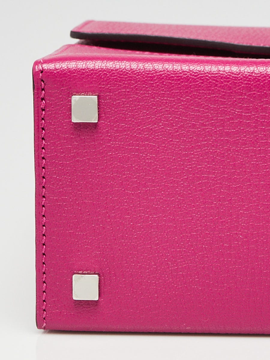 Hermes Rose Pourpre Chevre Mysore Cinhetic Boxy Top Handle Bag