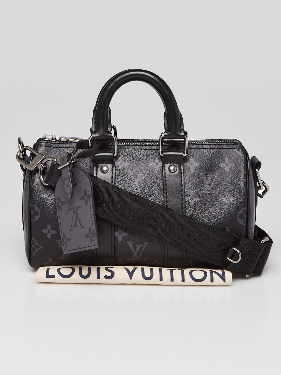 Louis Vuitton Monogram Eclipse Reverse Canvas Bandouliere Keepall