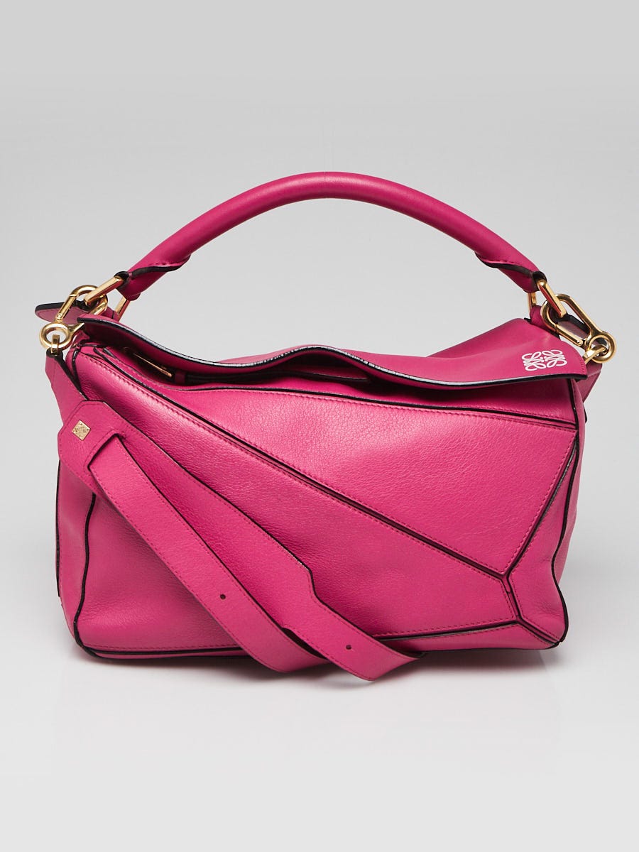 Loewe Pink Leather Large Puzzle Edge Bag | Yoogi's Closet