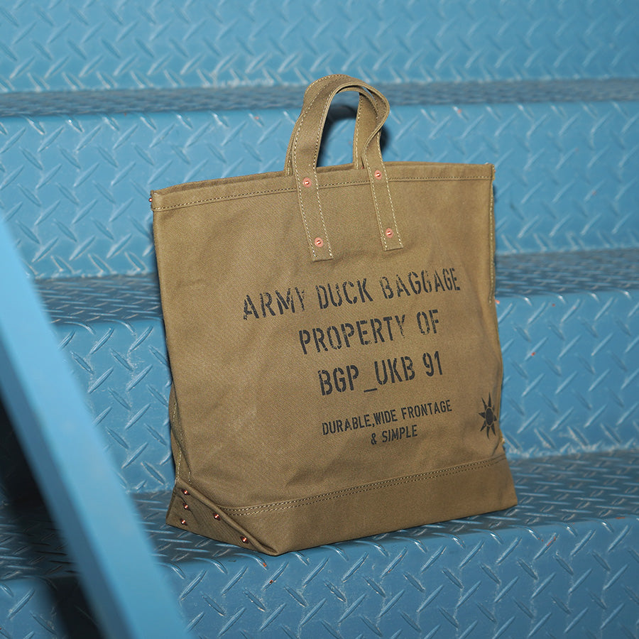 フレンチアーミーダック ヨコ型 ツールトートバッグ FGRN005