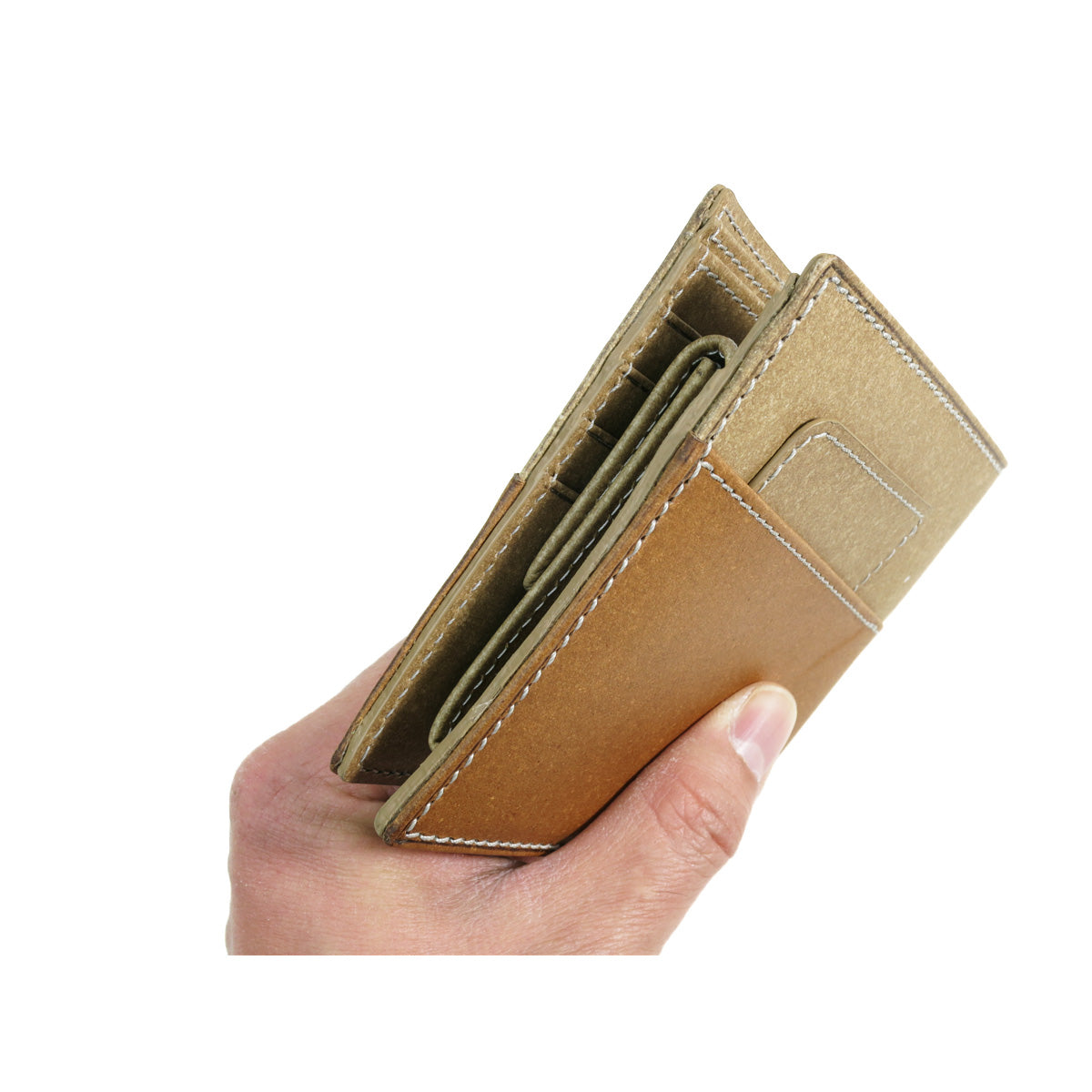 リサイクルレザー 二つ折り財布 ZKM603