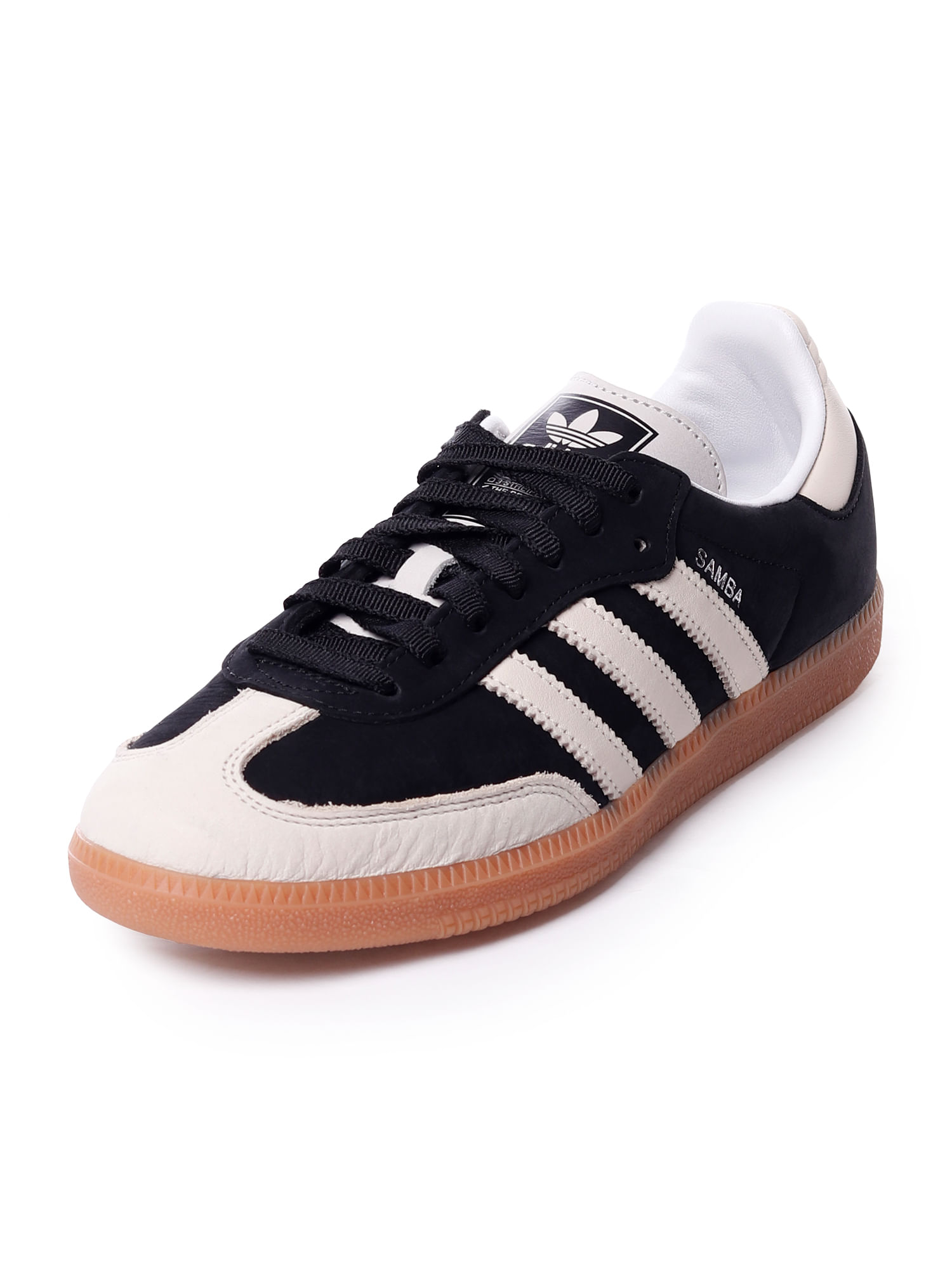 Tênis Adidas Samba OG Core Black Wonder White Silver Metalic