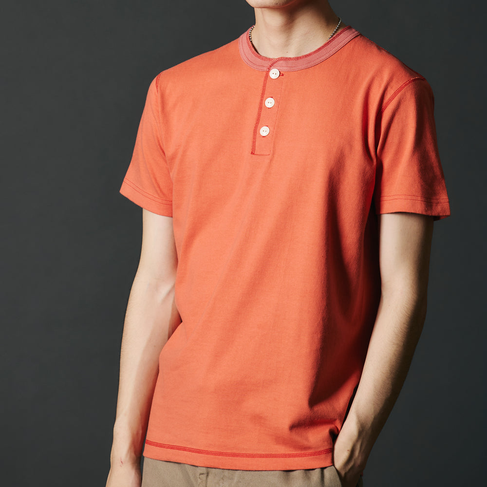 STANDARD” 14/- COZUNヘンリーネック Tシャツ BR-8146 – BARNS