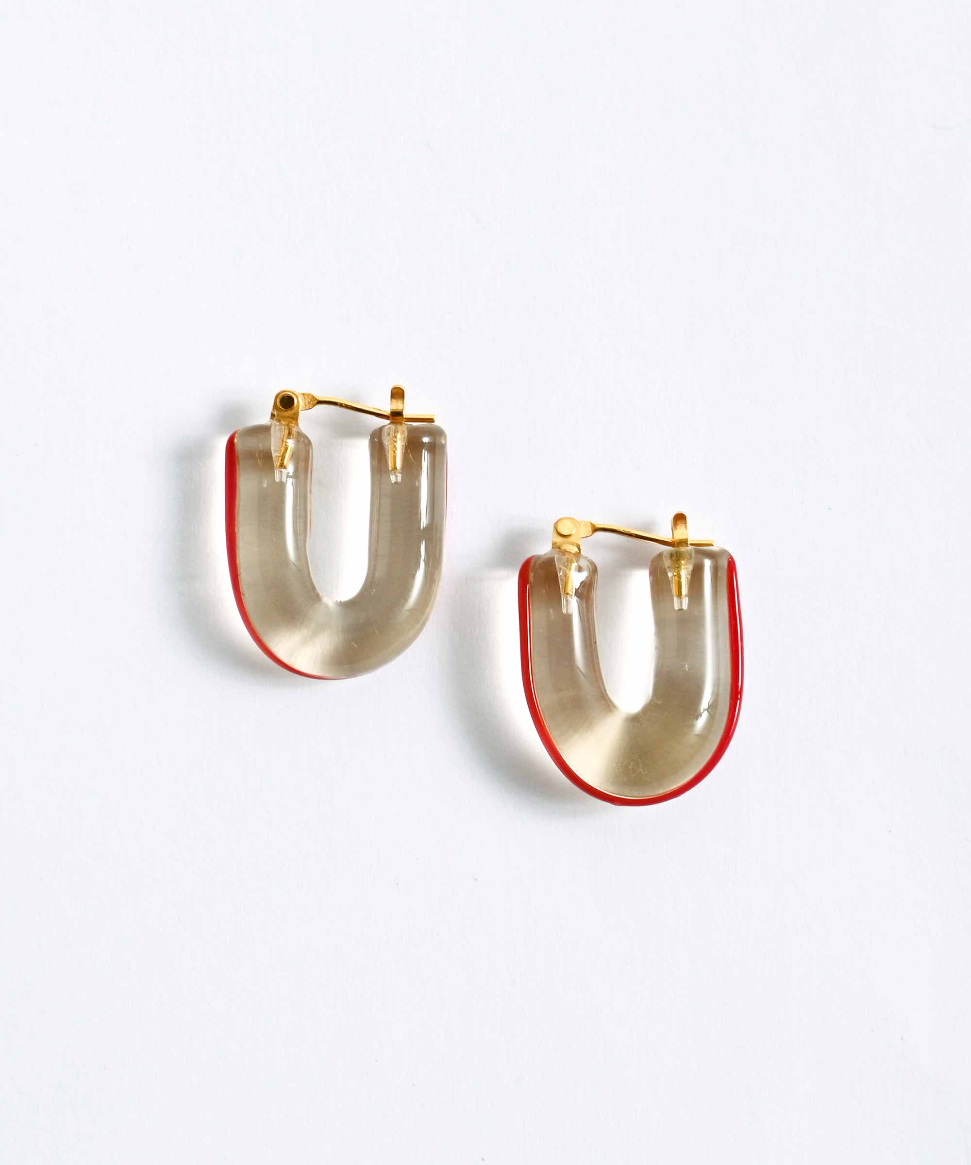 YAGA】Glass Hoop U Pierce LINE 2P ガラスピアス – BASIC AND ACCENT