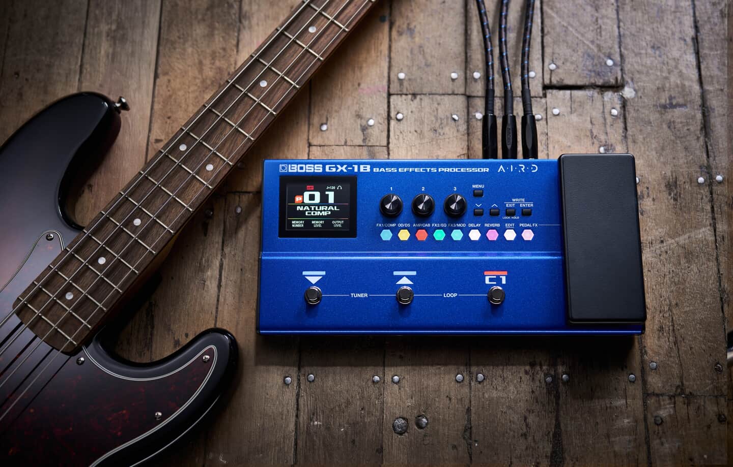 BOSS、ベース用マルチ・エフェクター「GX-1B」を発表。高品位な