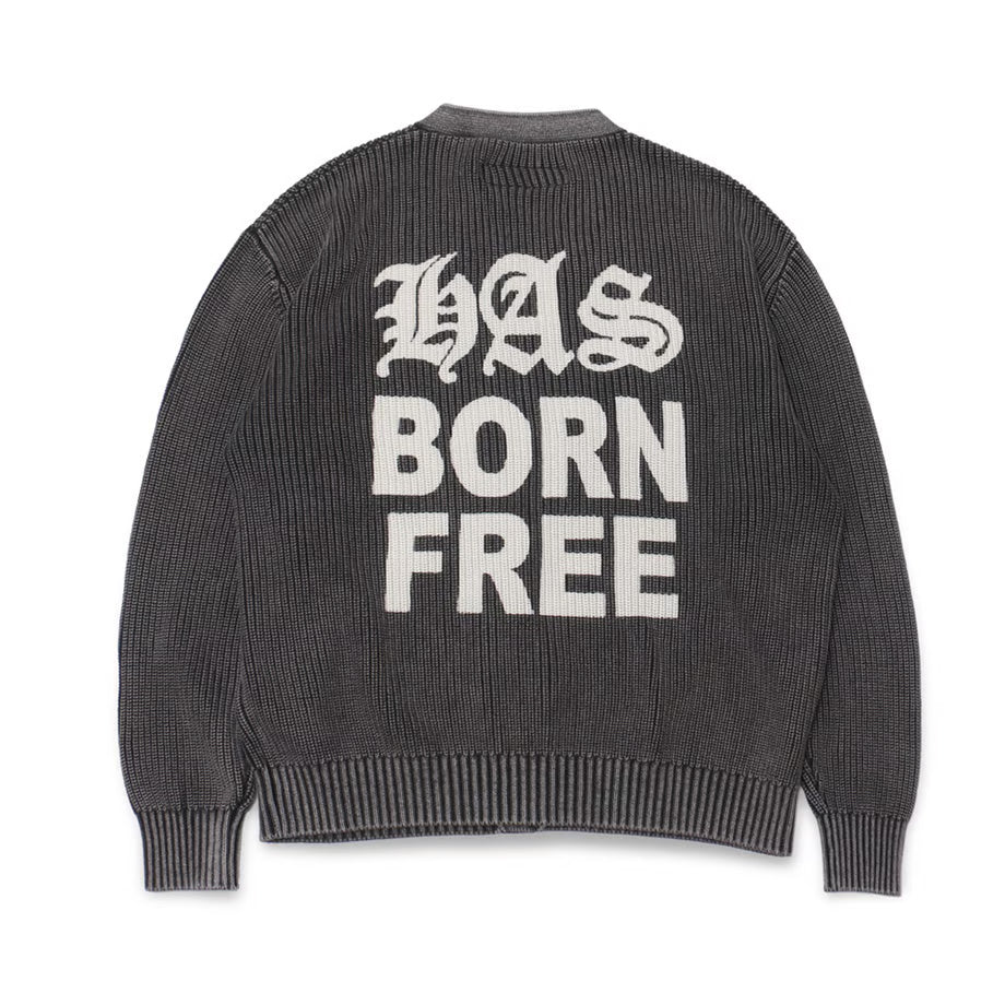 Hide and Seek Garment Dye Rib Knit Cardigan (Black) – BASE L.H.P