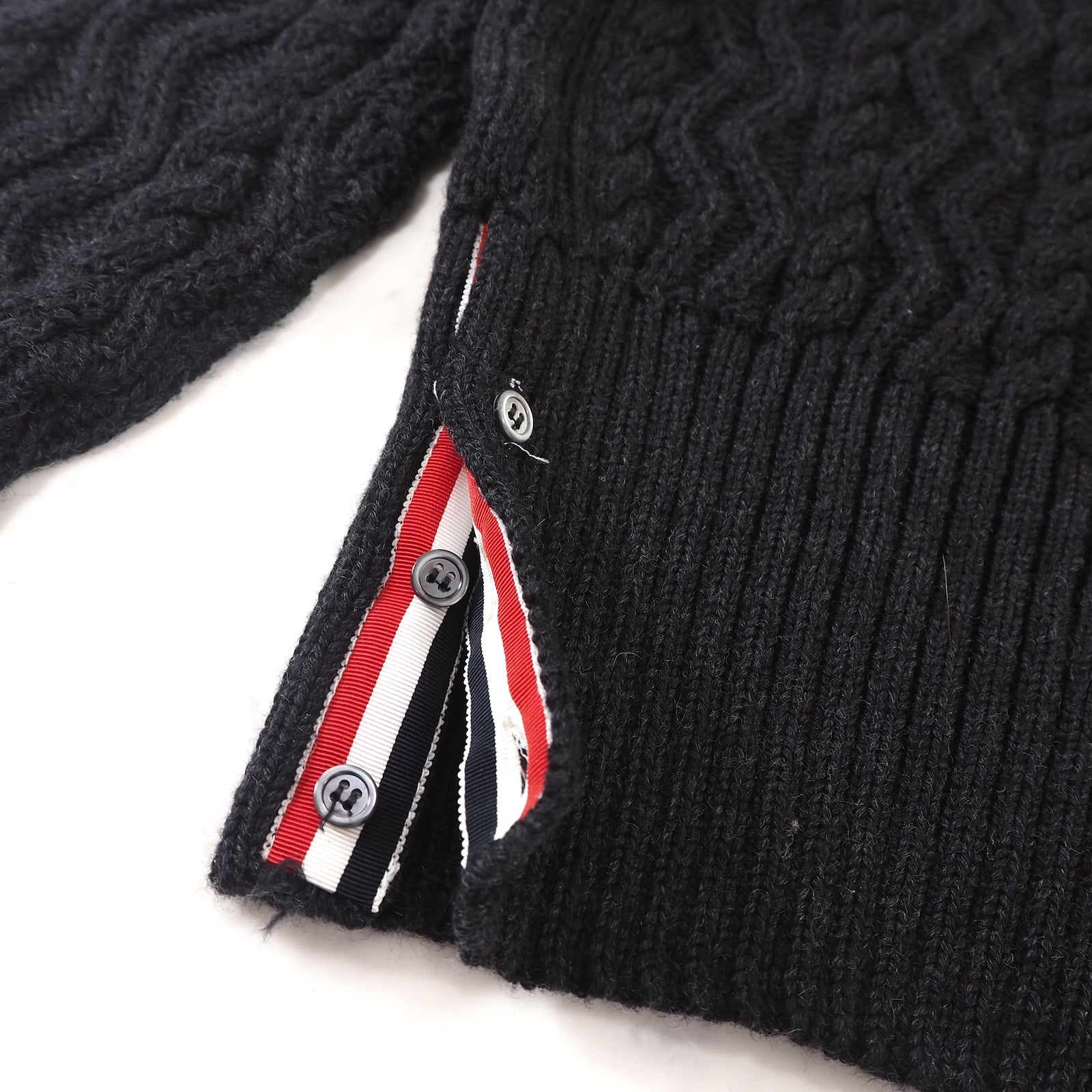 トムブラウン THOM BROWNE クルーネック ケーブルニット セーター 2