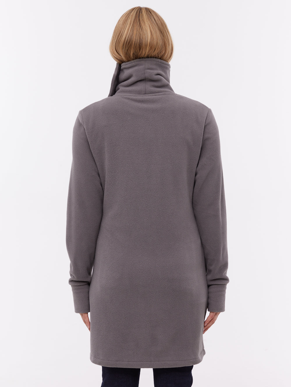 Bridgit Maxi Wrap Neck Zip-Up - Grey - Bench