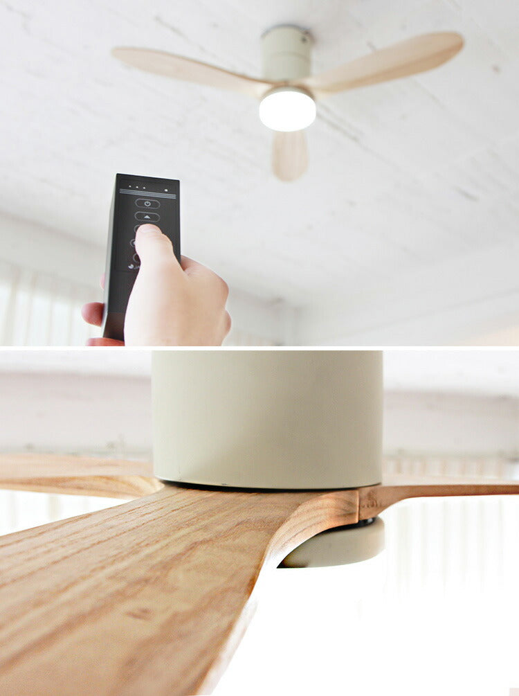 シーリングファンライトREAL wood blades JE-CF004M-WH Modern
