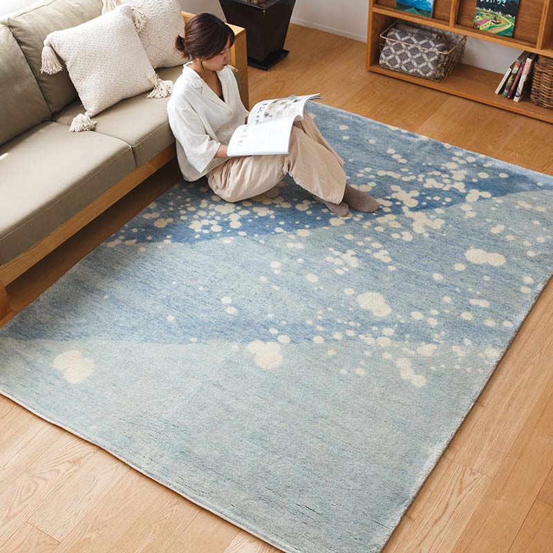 ウールの手織り絨毯 [ ハグみじゅうたん ] ておりPremium / HR4031