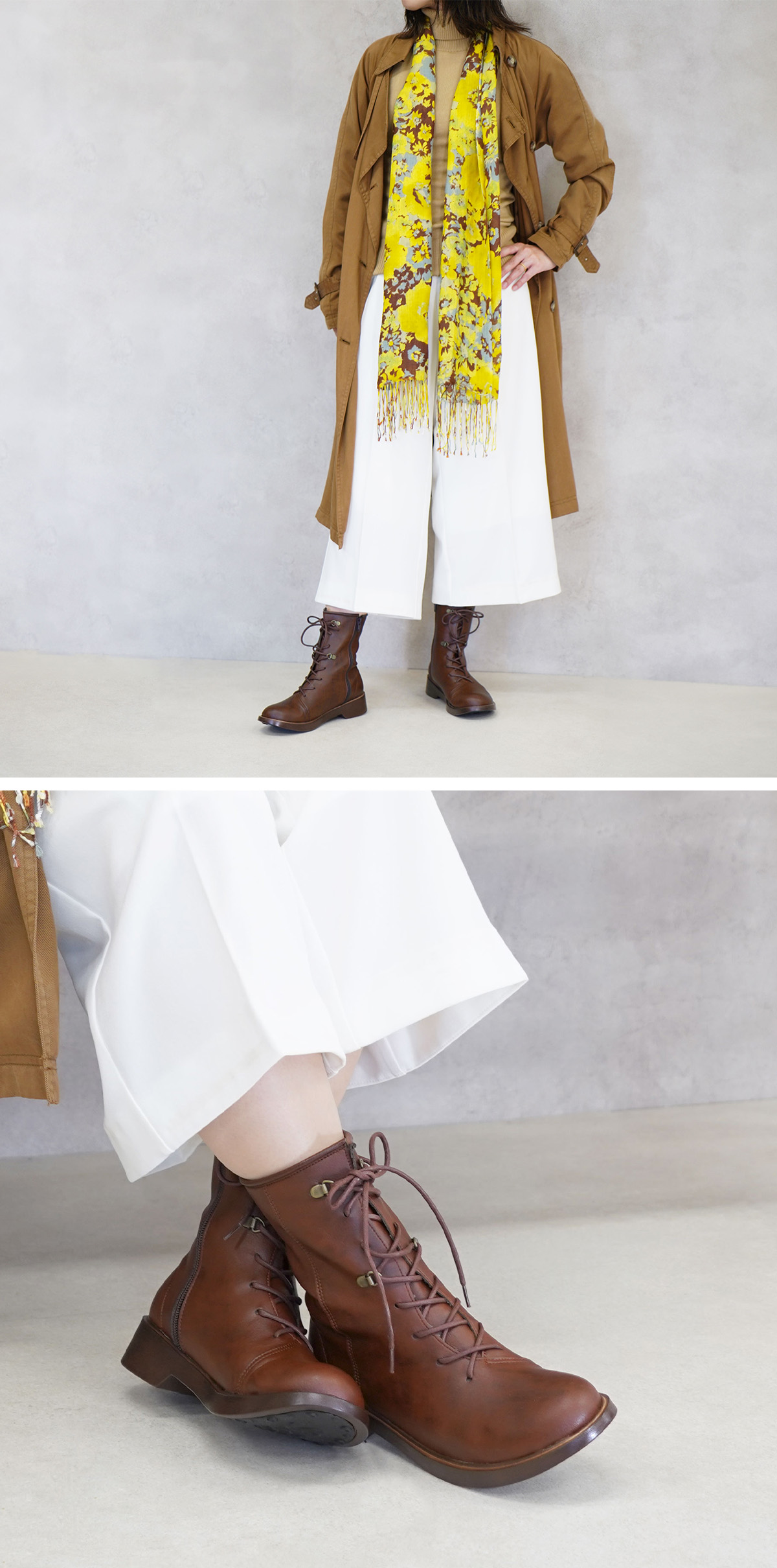 30%OFFセール】レースアップブーツ 厚底 ワークブーツ コンフォート