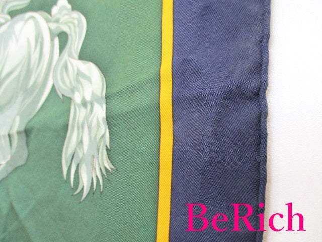 エルメス HERMES カレ 90 スカーフ ザルツ ブルク バイオリン 馬 柄