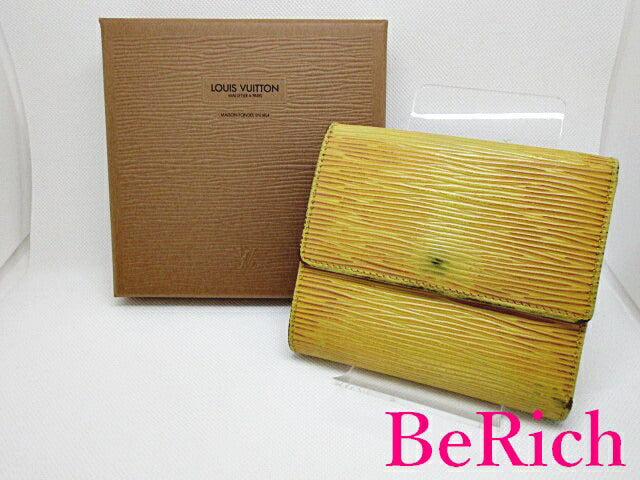 ルイ ヴィトン LOUIS VUITTON Wホック 三つ折り財布 エピ ポルト モネ