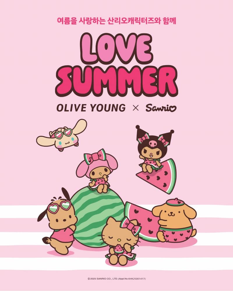 オリーブヤング×日焼けサンリオの大規模な最大級コラボが遂にスタート