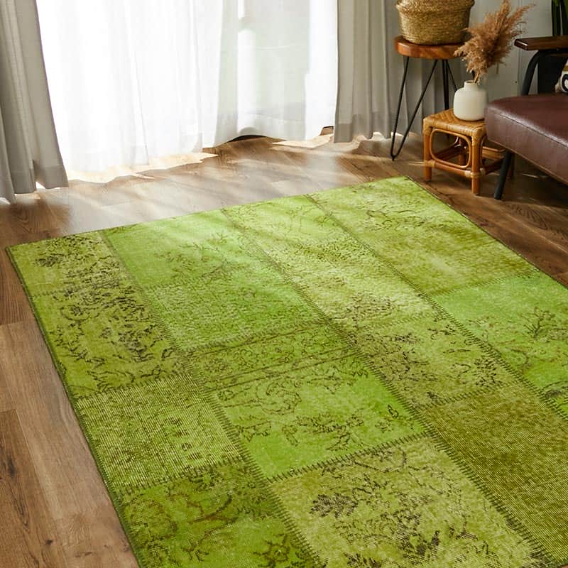 世界にたった1つ。斬新でモダンな『ビンテージパッチワークラグ #19