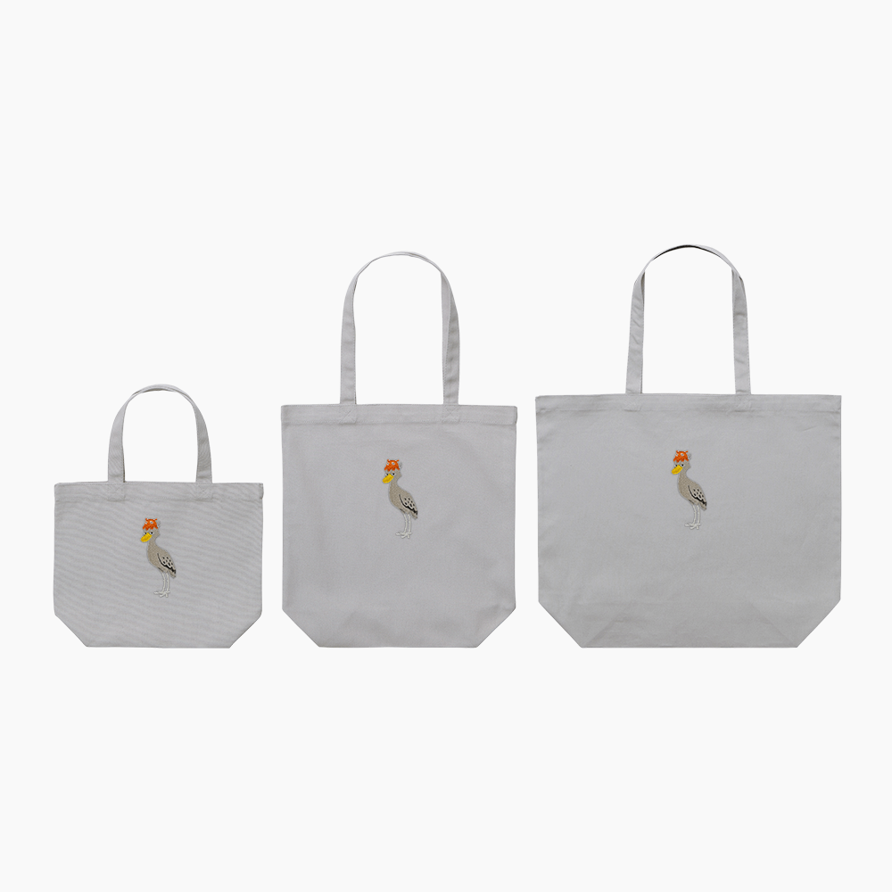 刺繍トートバッグ ハシビロコウとメンダコ｜BIRDSTORY