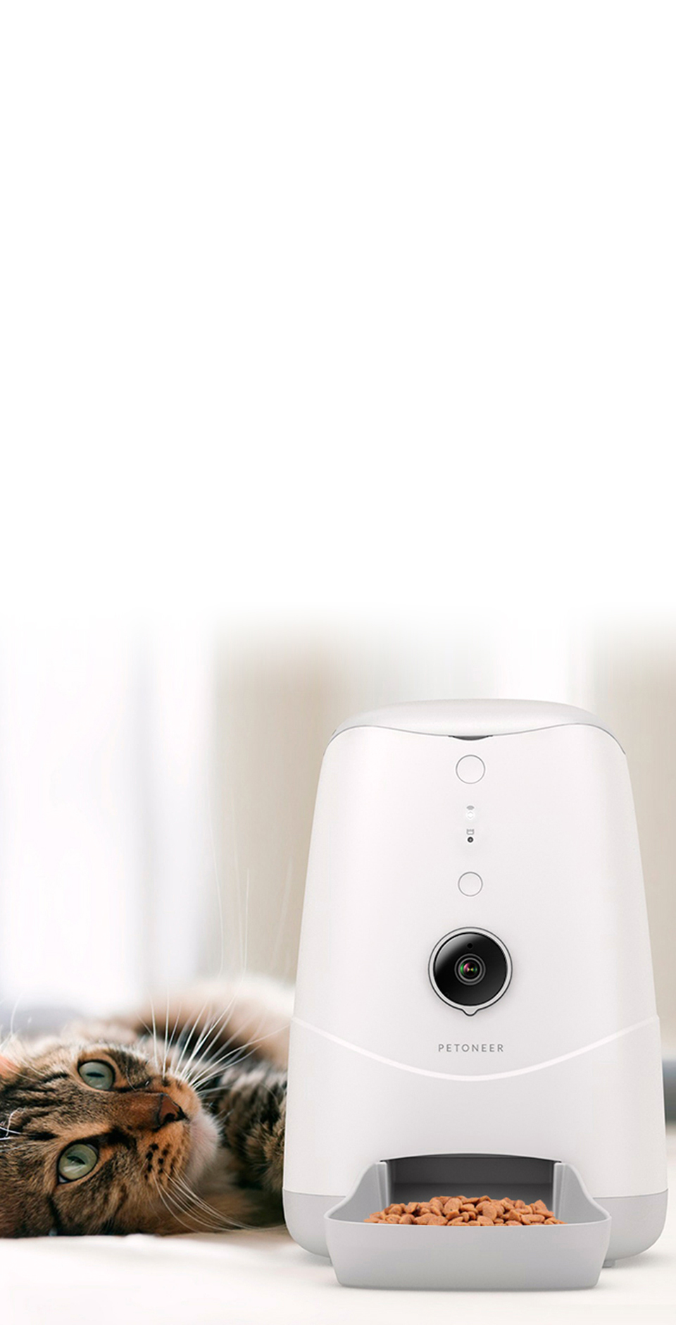 見守りカメラ搭載 猫・小型犬用自動給餌器 Petoneer Nutri Vision