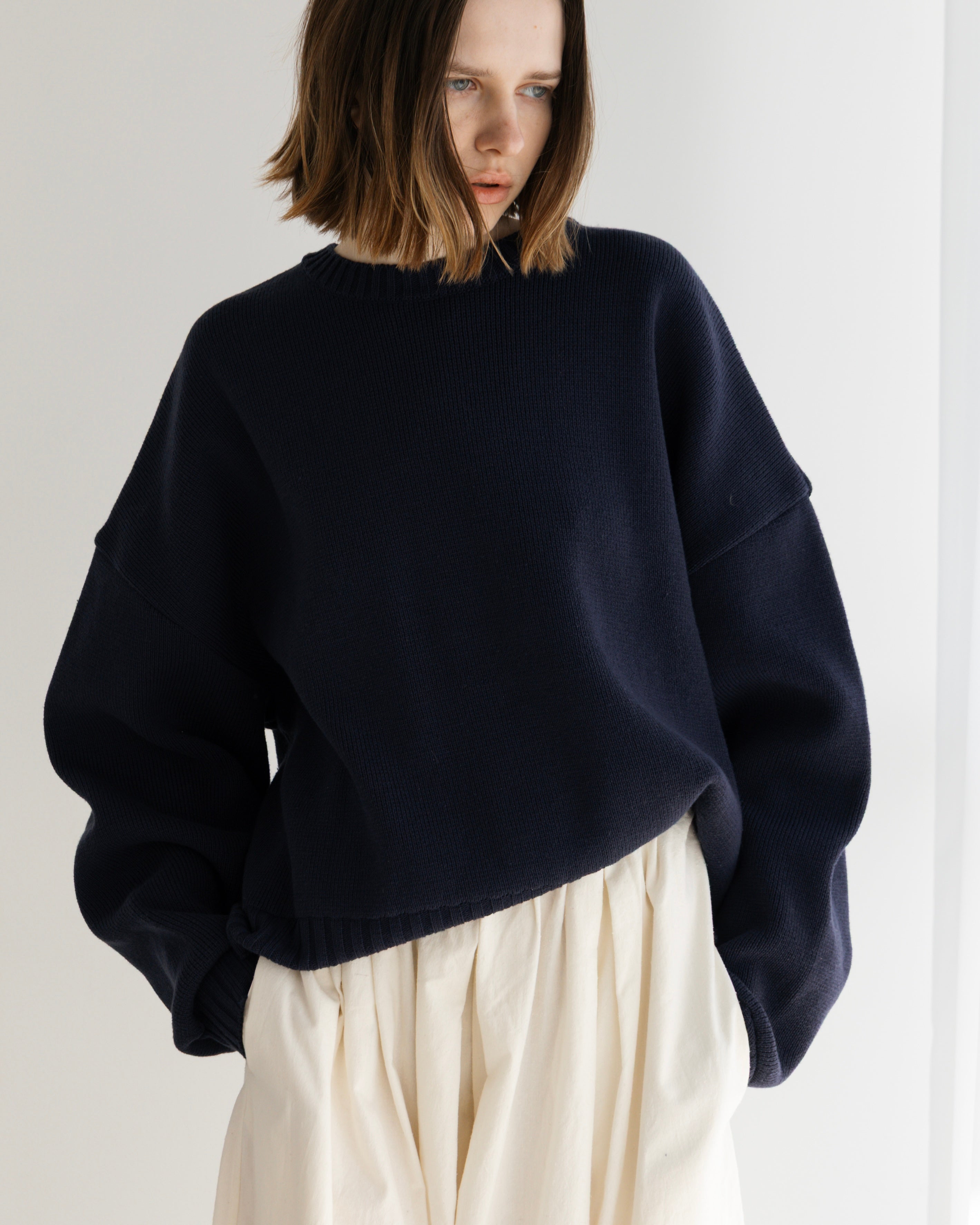 COTTON ACRYLIC KNIT PULLOVER（コットンアクリルニットプルオーバー