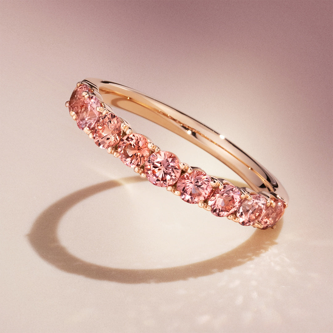 店舗限定】パパラチアサファイア・K18リング・エマL