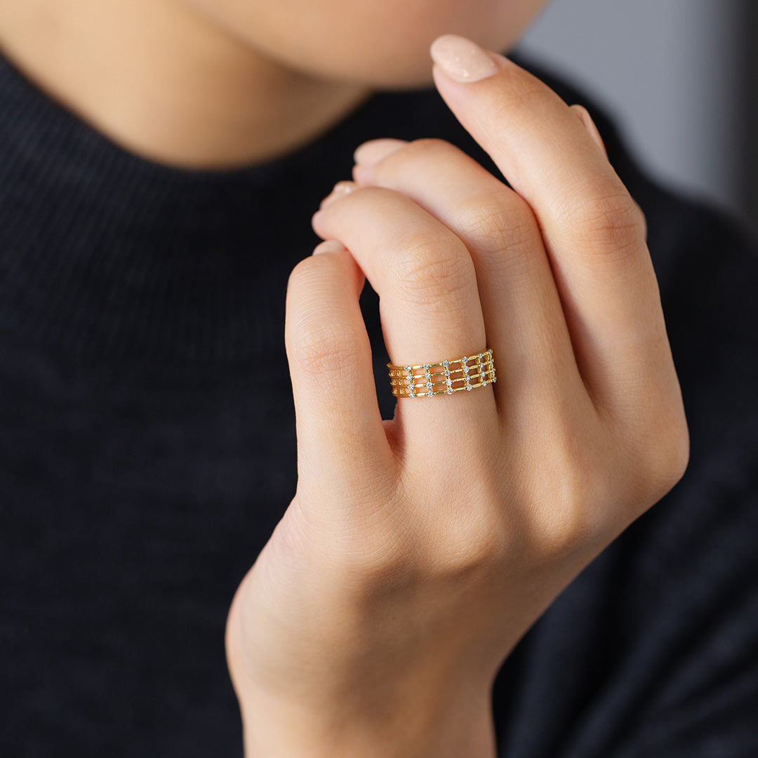 ビズー公式】ダイヤモンド K18リング・エマドット| 誕生石や希少石など