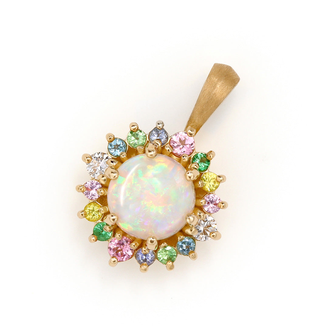 オパール(オーストラリア産)×マルチカラージュエル K10/K18/PT