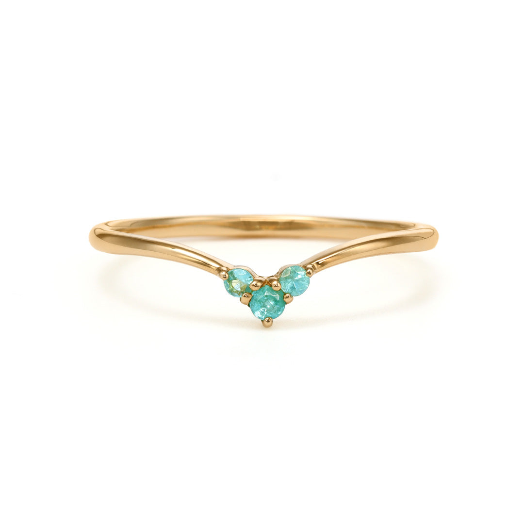 ビズー公式】パライバトルマリン ブラジル産 K18(18金) PTリング