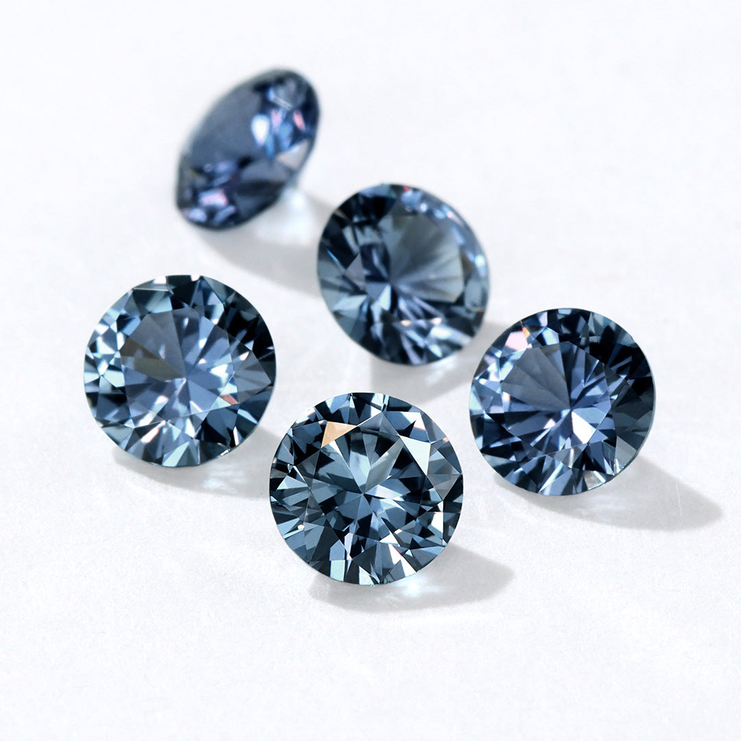 ビズー公式】ベキリーブルーガーネット ラウンドカット ダイヤモンド