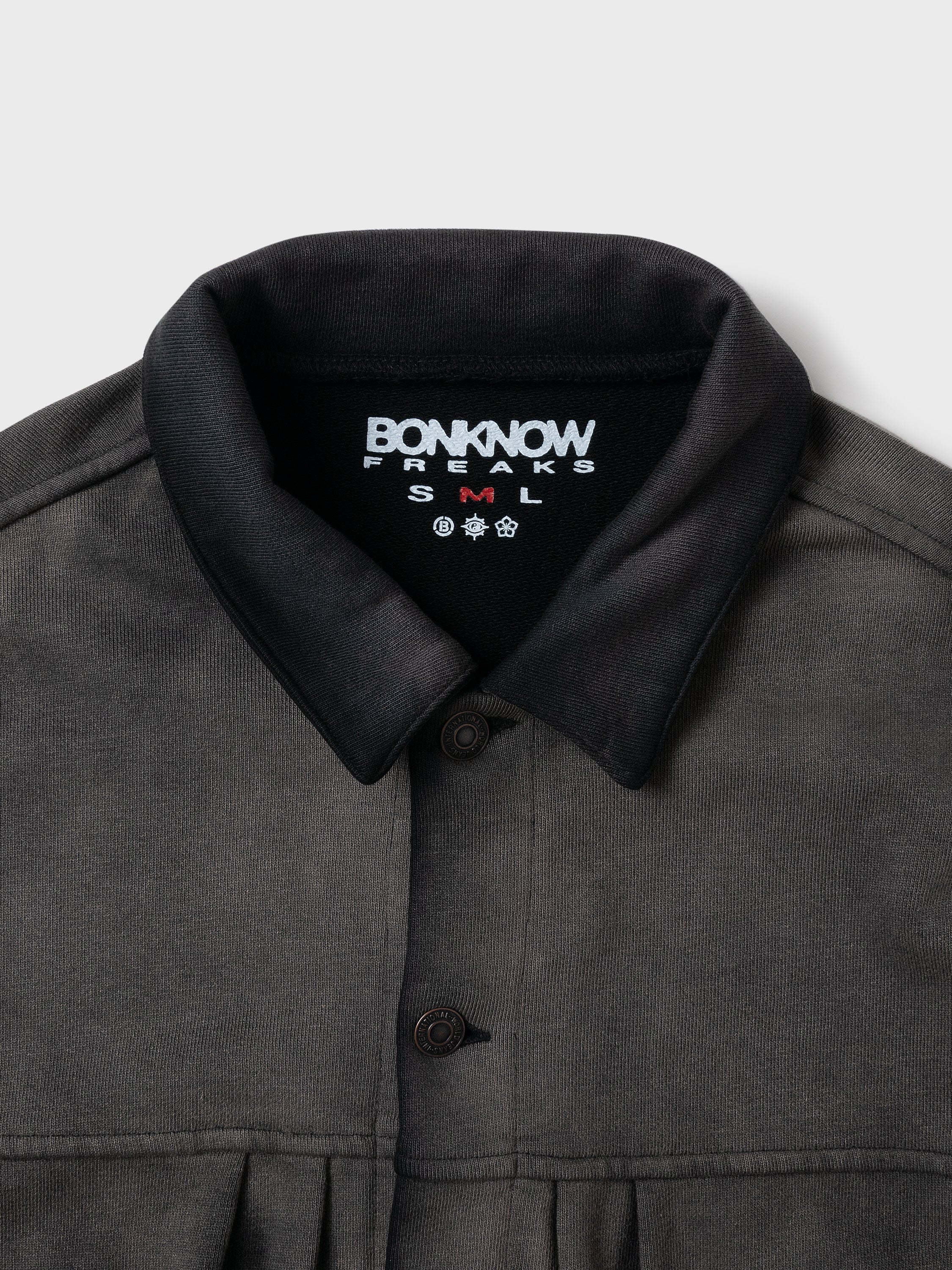 TYPE-001 SWEAT TRUCKER JACKET BLACK – BONKNOW FREAKS