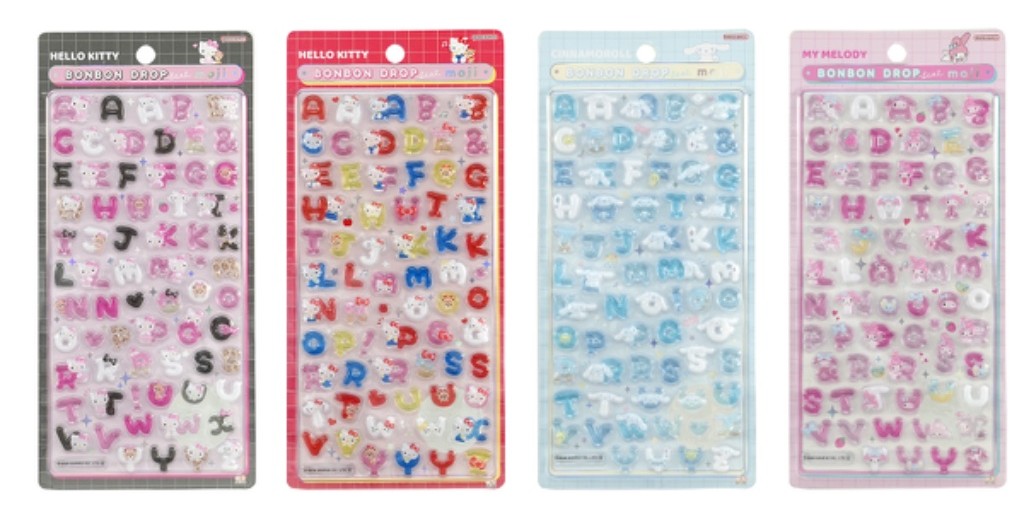 速報】ボンボンドロップシール新作22種の続報！サンリオアルファベット