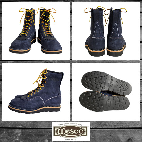 正規 Wescoウエスコ Jobmasterジョブマスター Navy Rough Out ネイビー