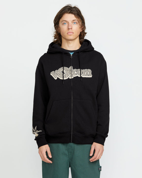 OUTLET】Volcom Entertainment Zip Hoodie - Black