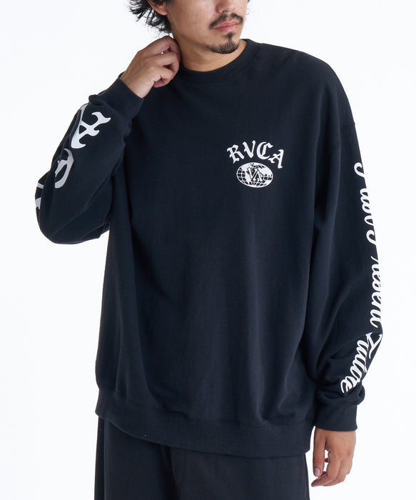 OUTLET】RVCA メンズ VA WORLD WIDE CR トレーナー 【2025年秋冬モデル】