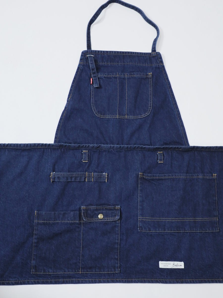 2WAY Denim Apron Okayama Denim [12oz] Bleached Color/Indigo Color