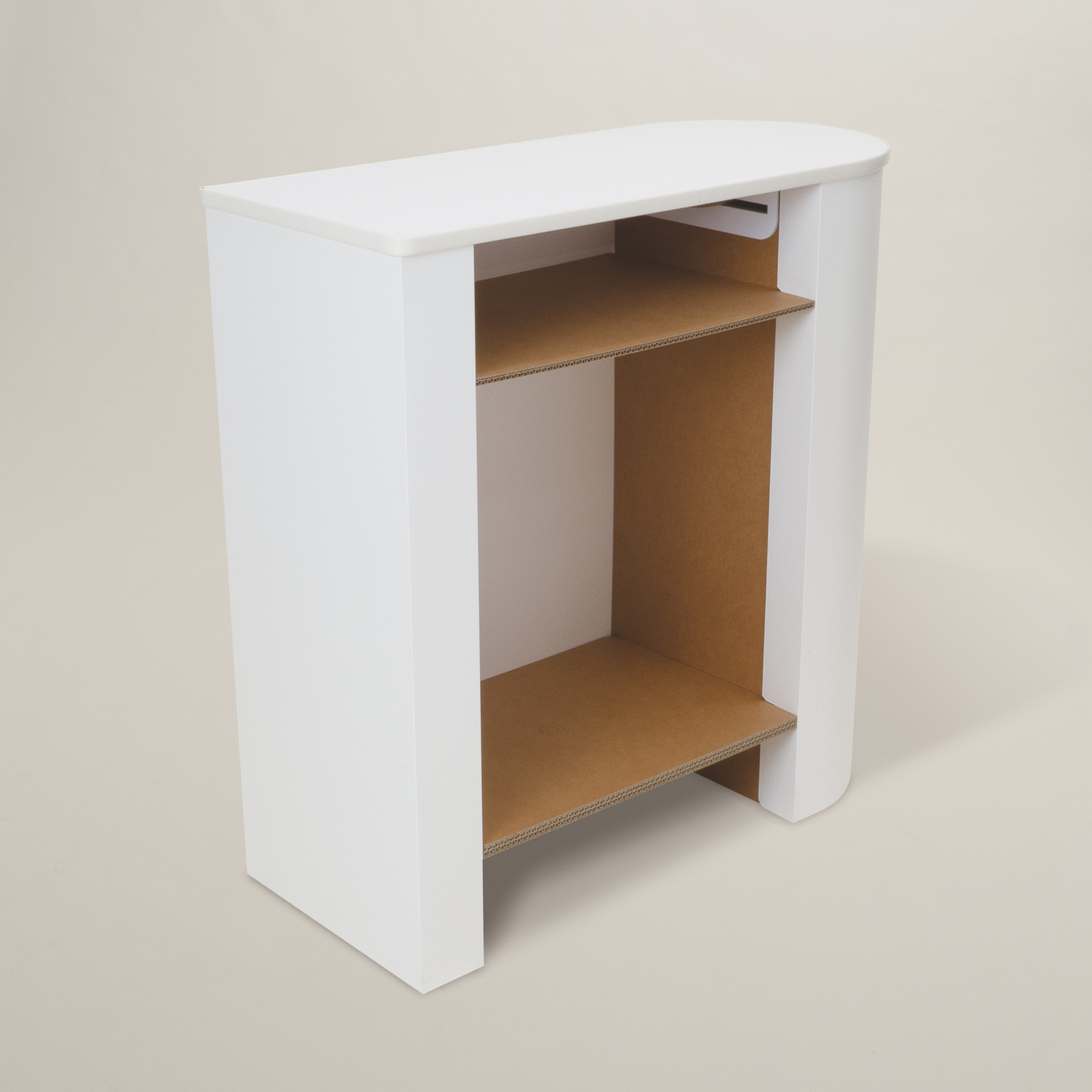 Rカウンターテーブル/片側 - 展示台・ディスプレイ什器製作｜bolda