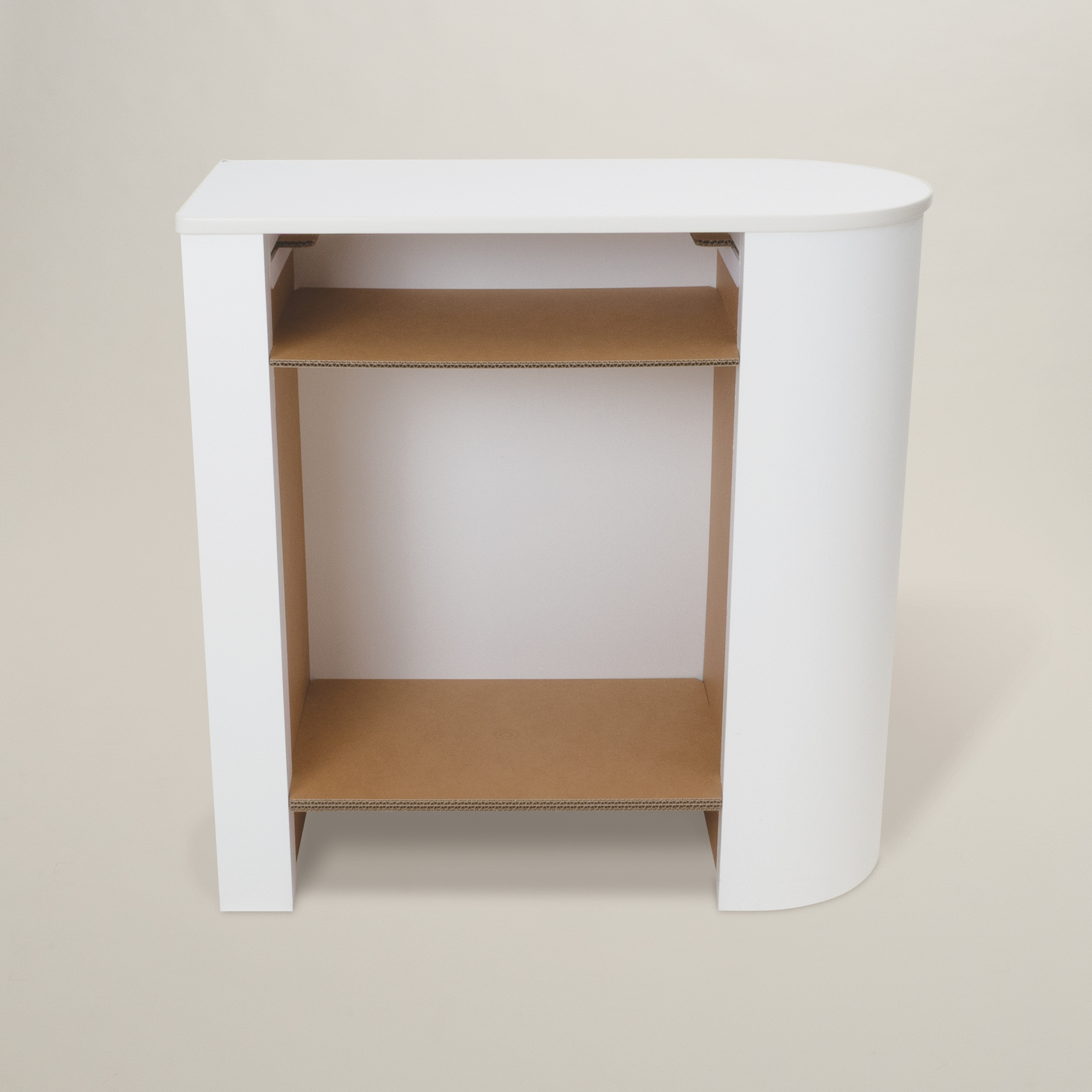 Rカウンターテーブル/片側 - 展示台・ディスプレイ什器製作｜bolda