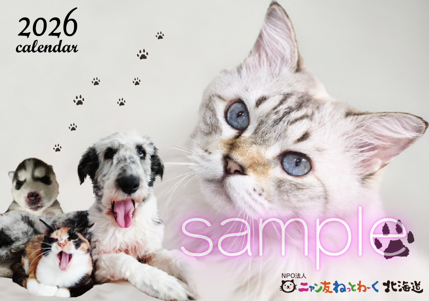 2026年カレンダー販売開始いたしました - ニャン友ねっとわーく北海道