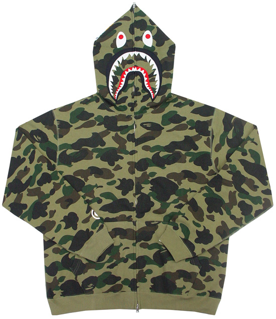 a bathing ape ファースト迷彩シャークパーカー - abathingape