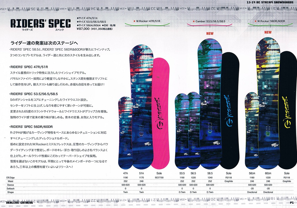 13-14NEWモデルBC-STREAM RIDERS SPEC(ライダーズスペック） | 海底