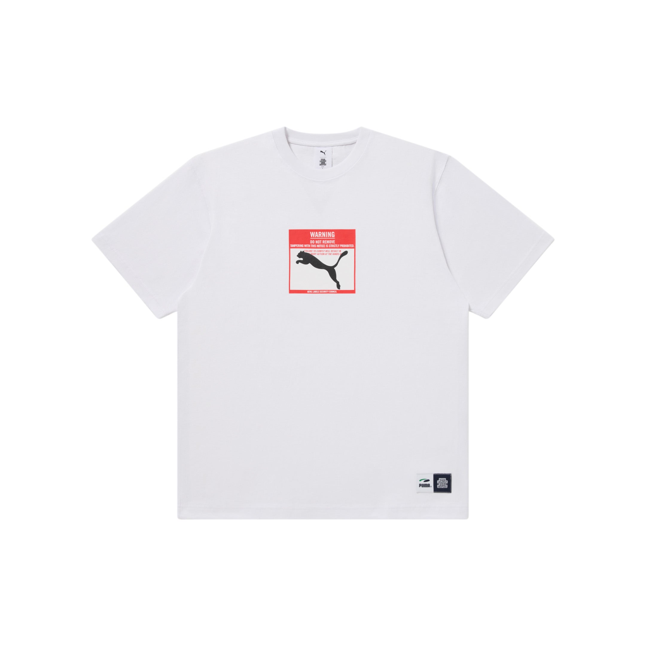 BEP DO NOT REMOVE PUMA LABEL TEE WHITE – BlackEyePatch