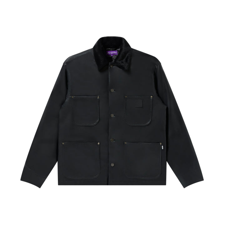 SMALL OG LABEL NYLON TRACK JACKET BLACK – BlackEyePatch