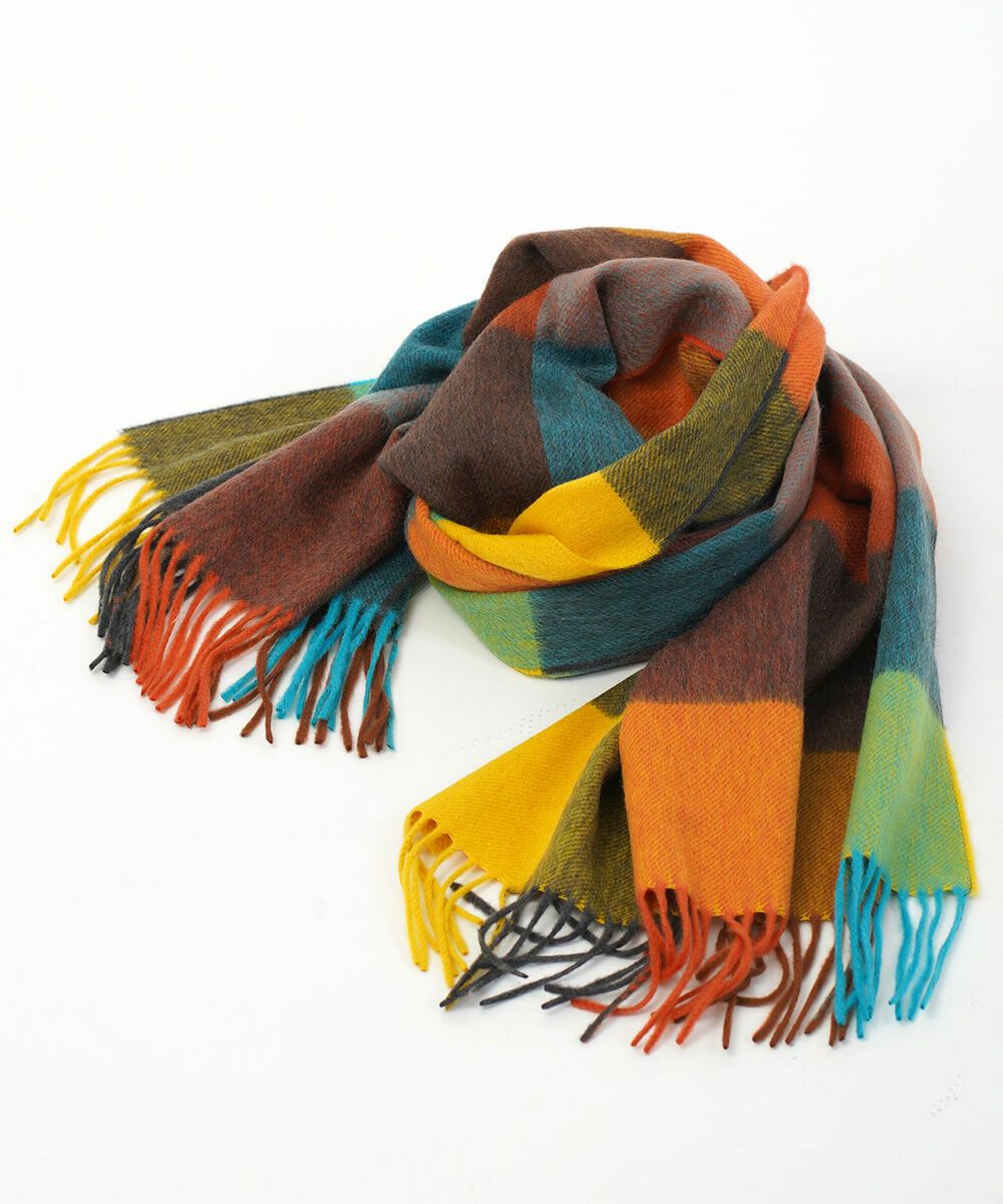 Joshua Ellis(ジョシュアエリス)カシミヤストール チェック CPG50×190