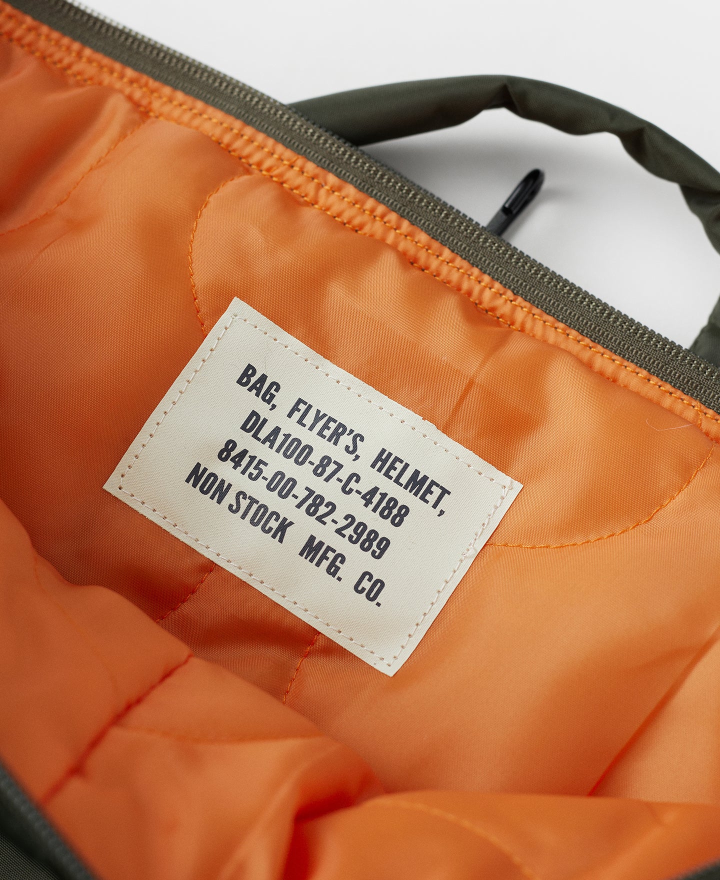 1980s USAF Flight Flyer Pilot Nylon Helmet Bag - Olive | Bronson