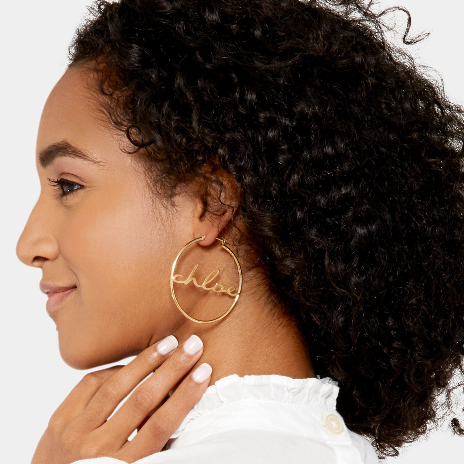 Nella Nameplate Hoops – Brook & York