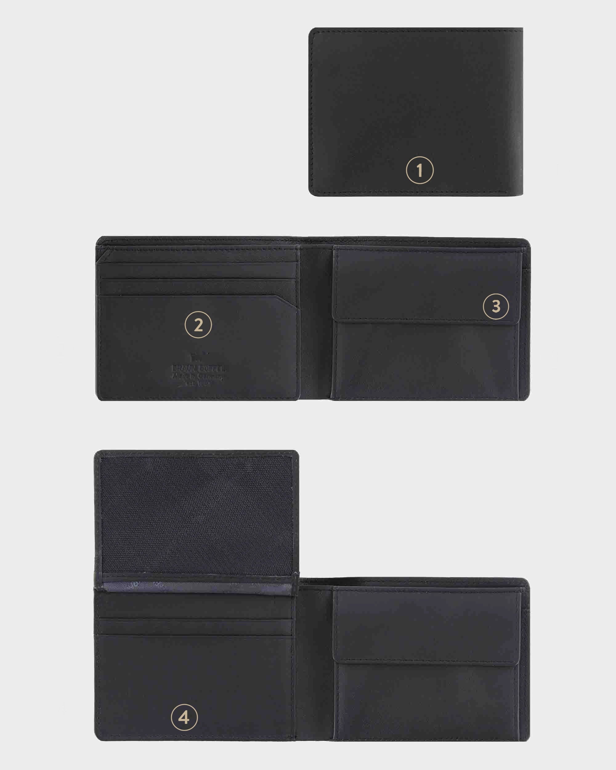 ARIZONA RFID Wallet S 5CS black | BRAUN BUFFALO