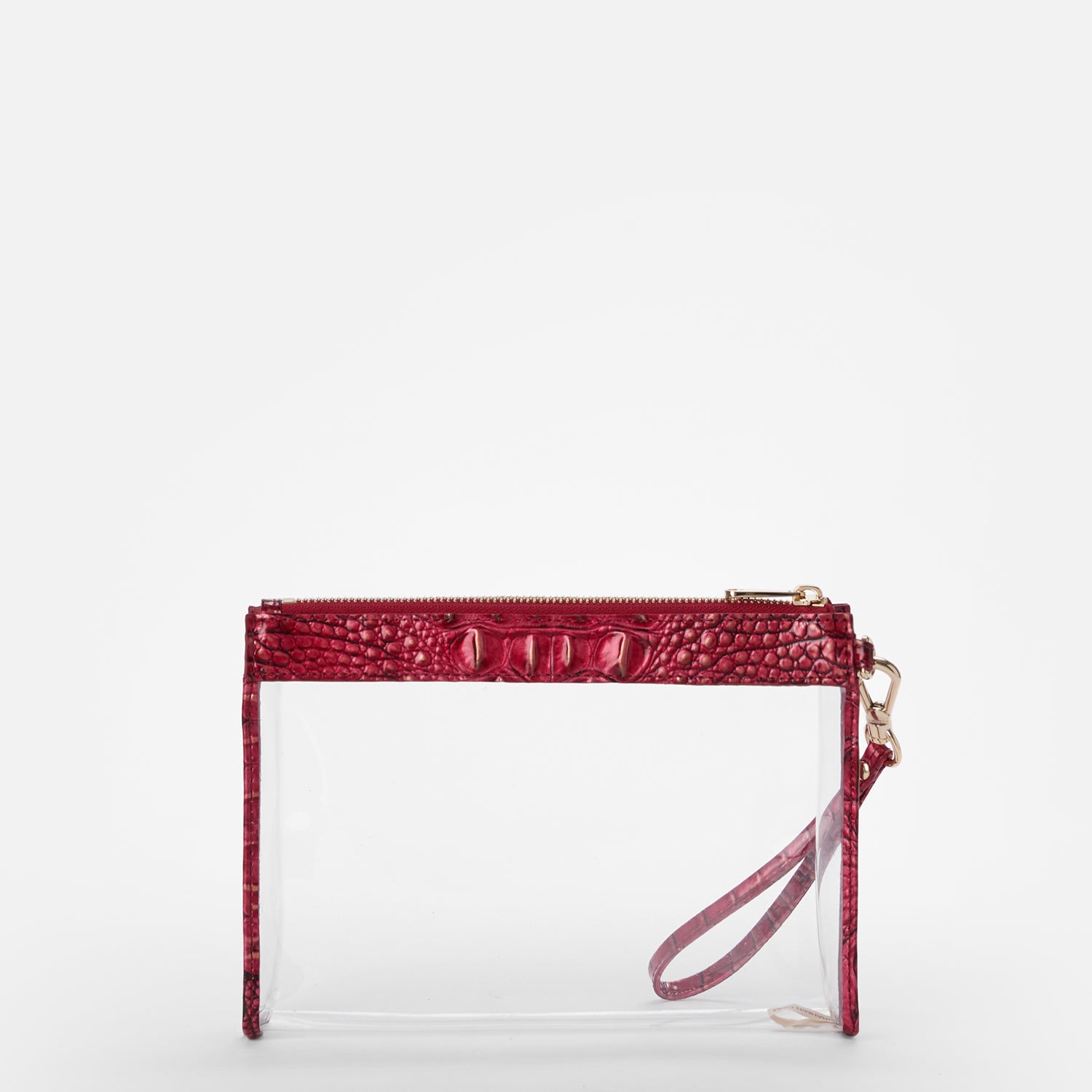 Clarisse Clear Wristlet | Crimson Seagate | BRAHMIN