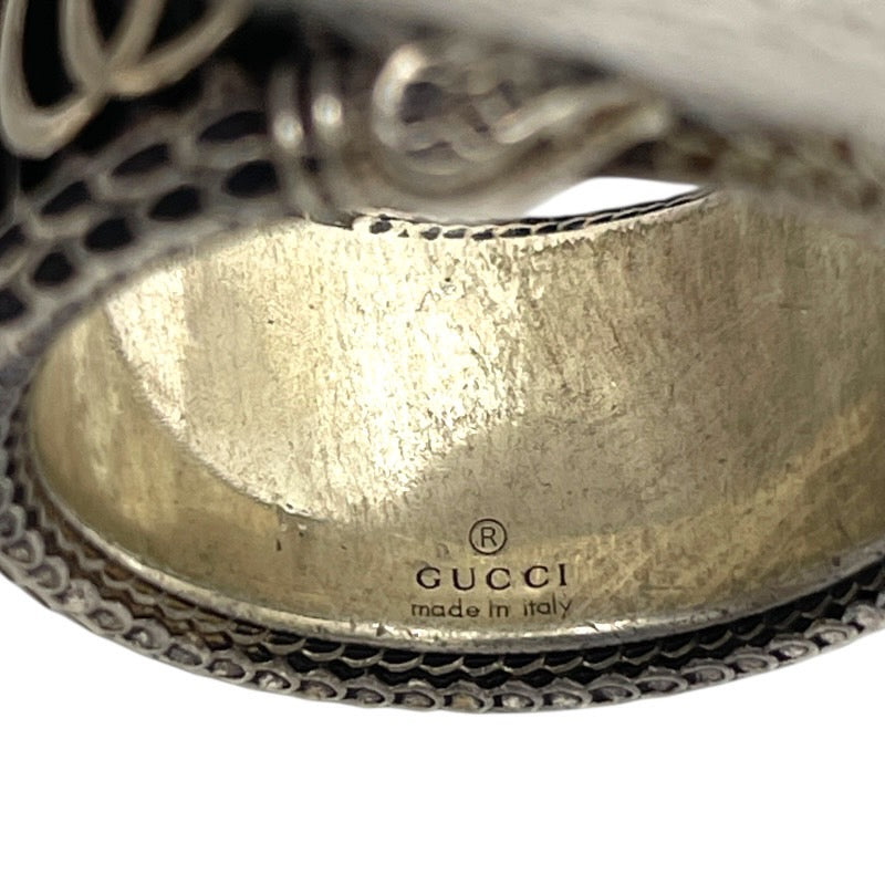 中古】【GUCCI】グッチ ダブルGスネークメタル リング・指輪 シルバー