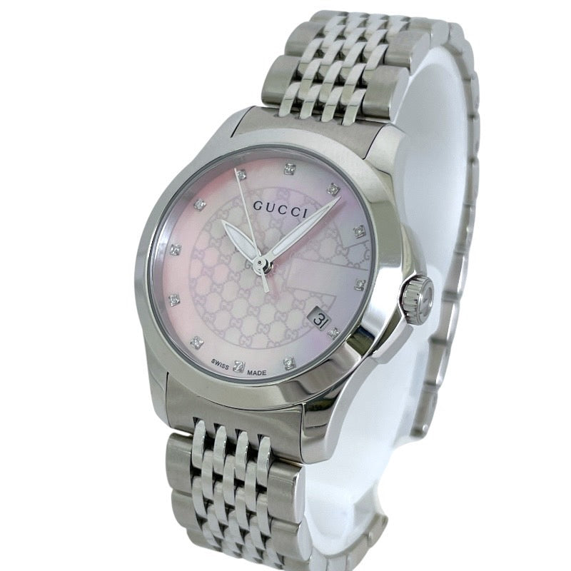 GUCCI】グッチ Gタイムレス 12PD 126.5 腕時計 ステンレススチール