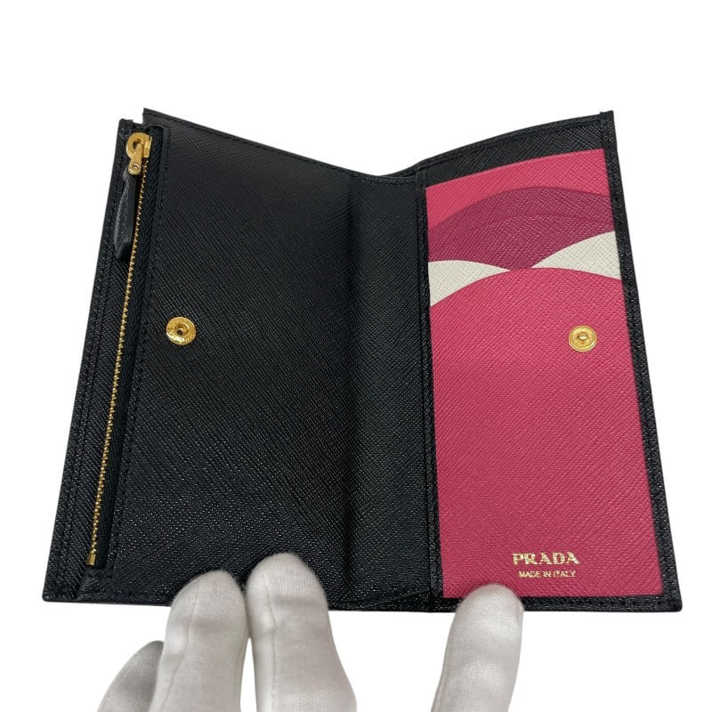 PRADA】プラダ サフィアーノ マルチカラー 黒 ブラック 現行モデル